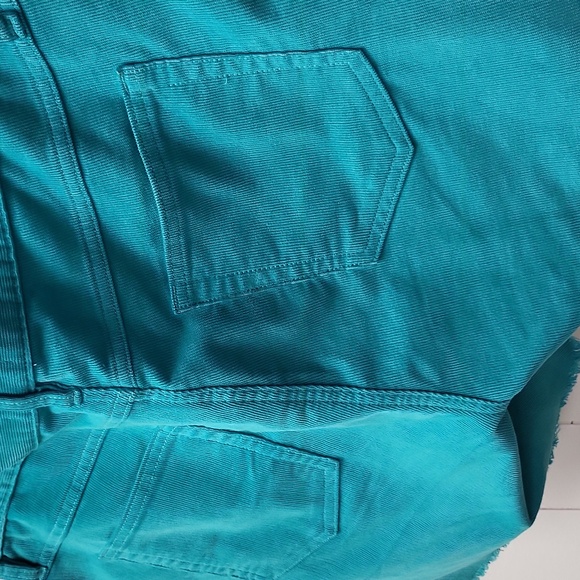 Teal Corduroy Shorts, Size 10 - Picture 5 of 7